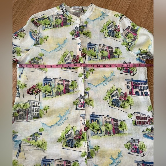 Chico’s 100% Linen Southern Charm No Iron Button Down Shirt. Size L / Chico’s 2 - Picture 6 of 11